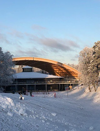 LED sportsbelysning på Bandy Nationalstadion i Sverige - Billede 1