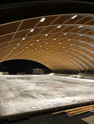 LED sportsbelysning på Bandy Nationalstadion i Sverige - Billede 1