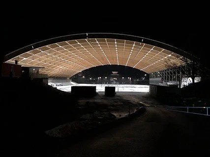 LED sportsbelysning på Bandy Nationalstadion i Sverige - Billede 1