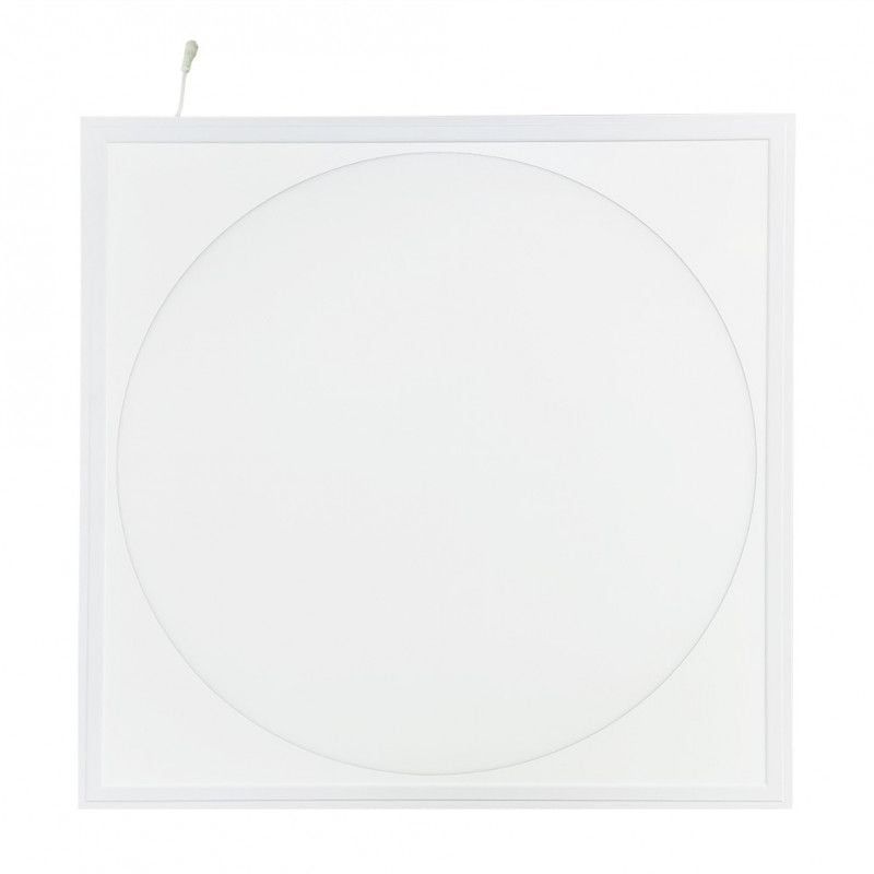 Cirkulært Toledo Moon LED panel med hvid ramme, set forfra på produktvisningsside.