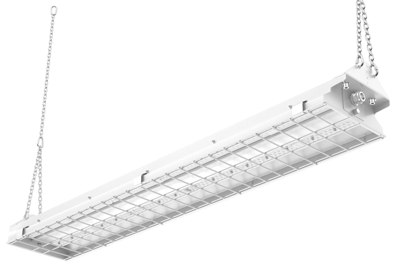 SportLume PRO 200W DALI LED armatur hængende fra kæder, egnet til sportsbelysning.