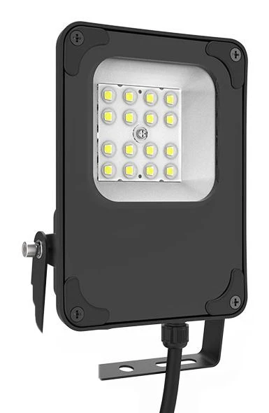 LED projektør fra Detroit med robust sort ramme, ideel til udendørs belysning.