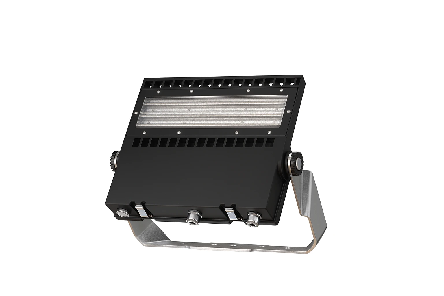 Augusta Asymmetrisk LM6 - G2 TIGER LED projektør med sort kabinet og robust monteringsbeslag.